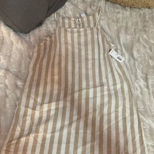 Linen stripped dress